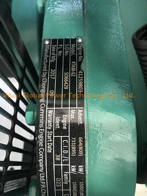 Công suất dự phòng 640KW Cummins Máy phát điện diesel mở 50 HZ / 60 HZ với máy phát điện FARADAY nhà cung cấp